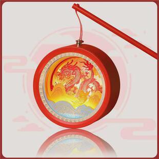 2024年春节灯笼纸雕圆形灯笼春节元宵节礼品纸雕手提灯笼游灯会