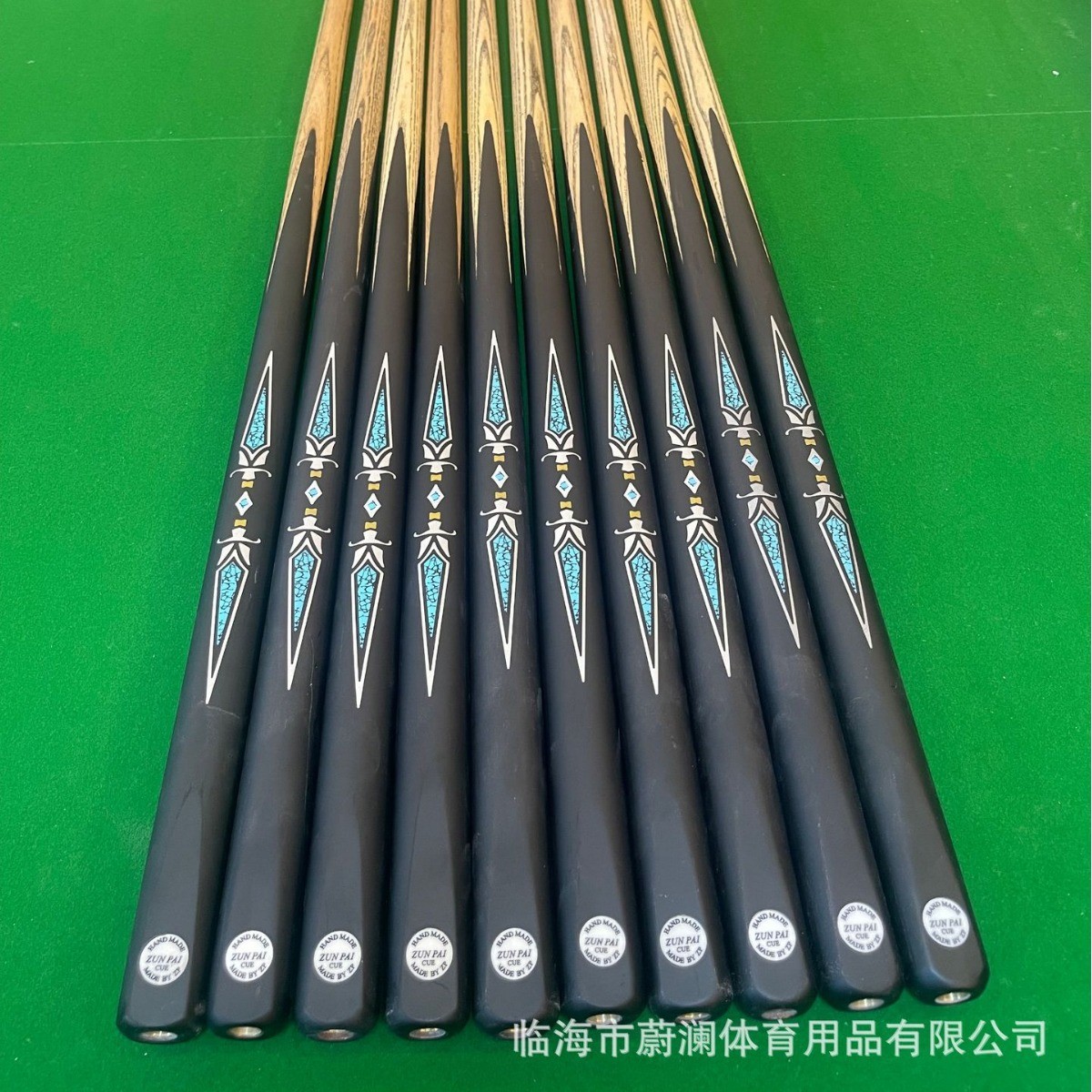 厂家手工台球杆中式黑八通杆一体杆斯诺克桌球杆小头中头波茨通杆