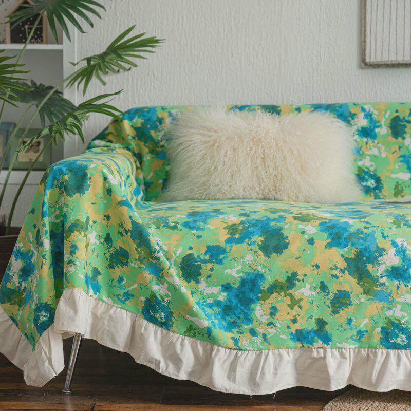 欧式沙发套沙发盖布美式田园高级感提花全包罩万能套巾全盖沙发布