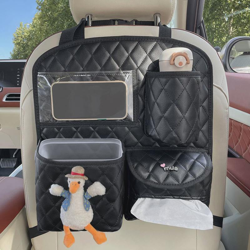 可爱掌门狗车载多功能汽车座椅后背收纳挂袋置物架纸巾盒垃圾桶