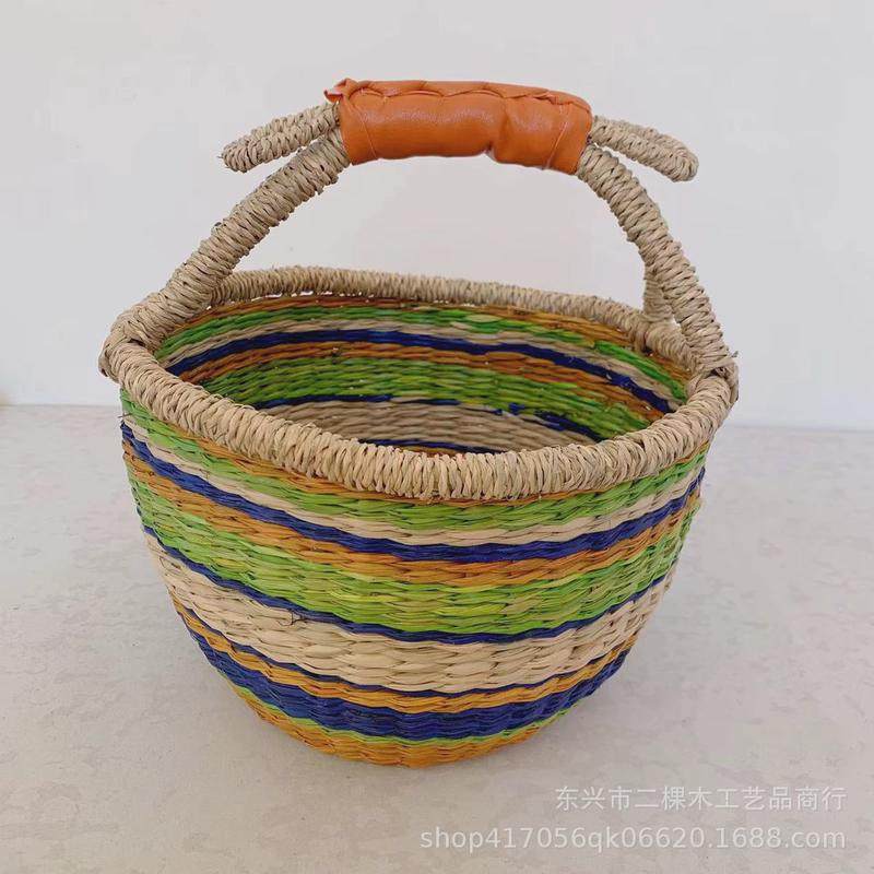 草编手工编织篮果篮ins野餐篮非洲筐装饰元素民宿小众篮,鲜花速递/花卉仿真/绿植园艺,多肉植物,淘宝优惠券,粉丝福利购,淘宝优惠卷