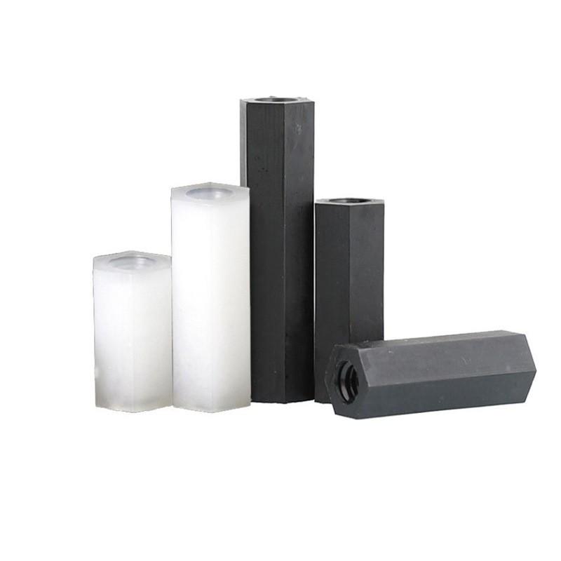 【厂家直销】黑白隔离柱尼龙塑料双通柱六角内螺纹色m3htp系列