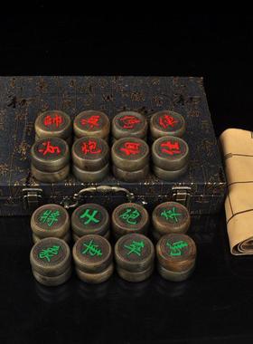 阴沉木乌木中国象棋木制棋类大5.8尺寸金丝楠象棋收藏品叶桢楠棋