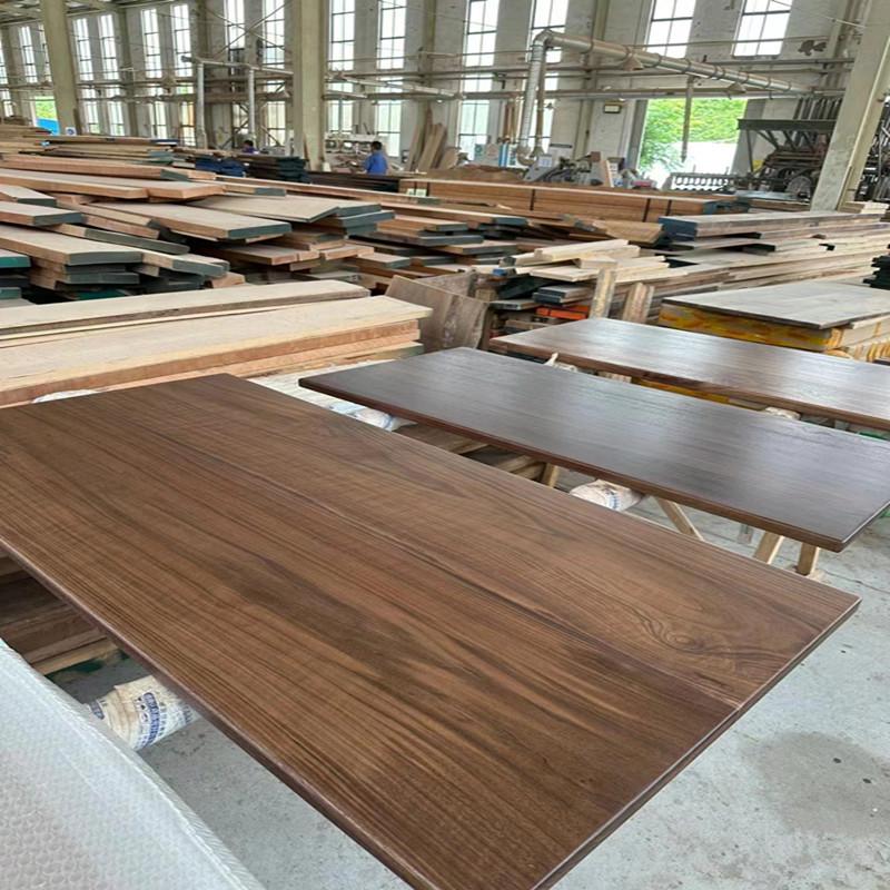 北美面板升降桌面板黑胡桃餐桌樱桃木白蜡木橡木吧台板原木飘窗板