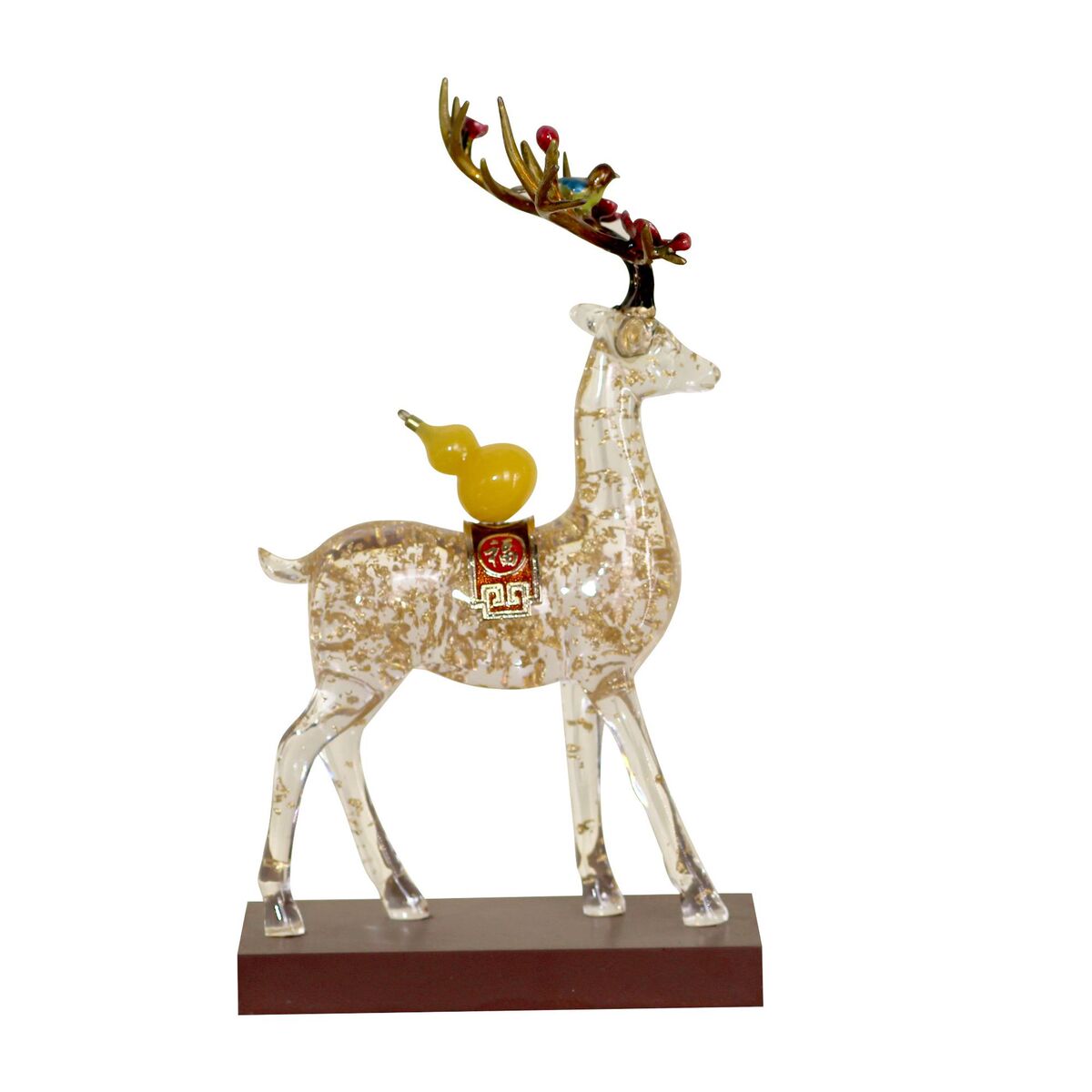 批发金色现代轻奢创意透明麋鹿客厅家具商铺装饰艺术摆件电视柜