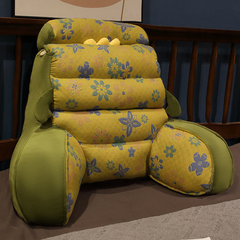 批发纱提花加高床头靠垫沙发靠枕办公座椅护腰靠垫可拆卸趴枕三层