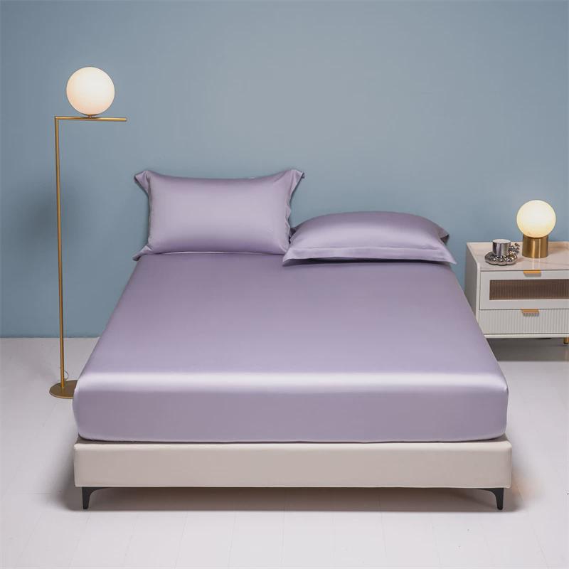 新款纯色简约进口天丝床单床笠三件套夏季单双人冰丝床罩床单批发