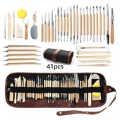 陶艺工具套装 41件套泥塑雕刻刀笔硅胶丸棒粘土陶艺模具