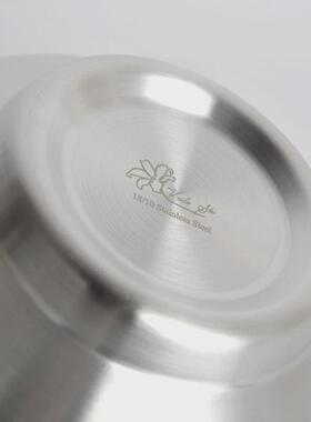 61k318/10不锈钢双层碗泡面碗隔热款升级防烫汤盆盛菜盆保温饭碗