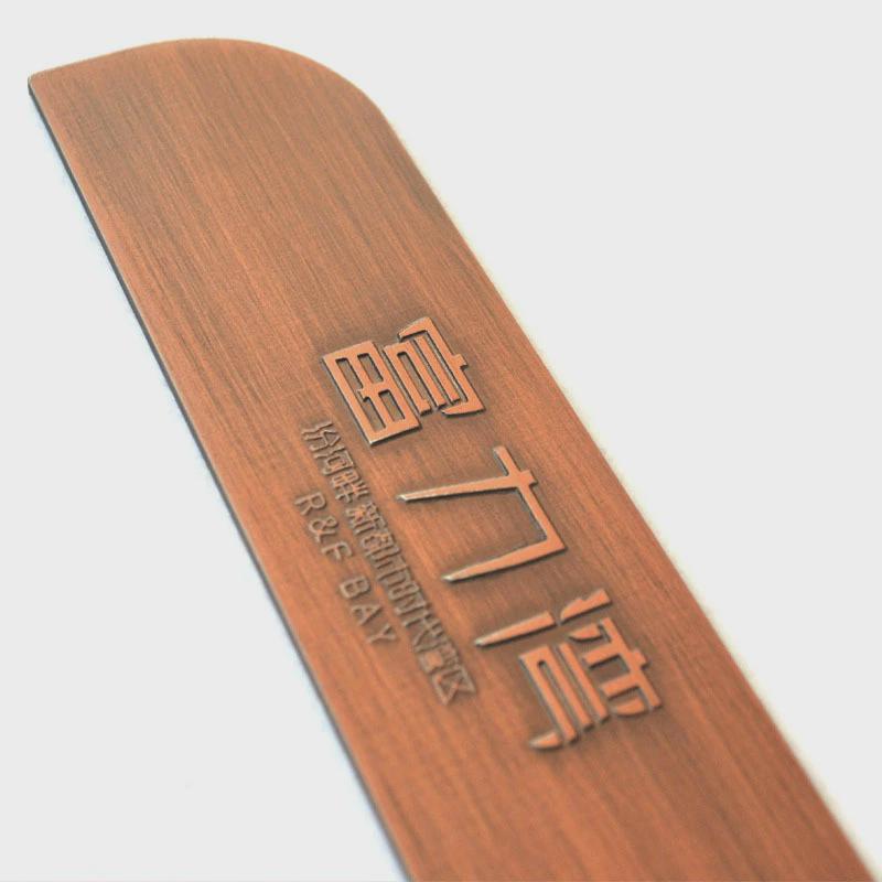 立体浮雕字体门牌景区导视牌铝板仿古做旧工艺广告牌导览牌厂家