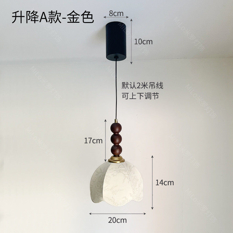 复古中古床头小吊灯法式南洋风日式吊线灯民宿卧室衣帽间设计师