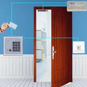 多双门智能门锁全套门禁系统280kg单门磁力锁支架规格明装 电磁锁