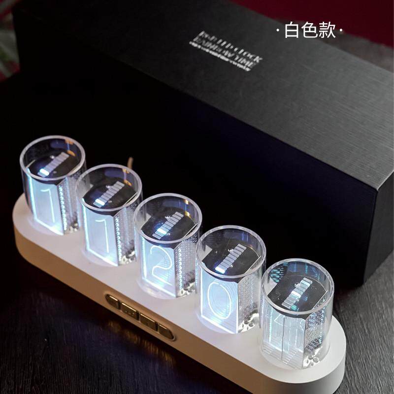 rgb拟辉光管电子光时钟电竞房桌面led灯数字创意数码电脑桌搭摆件
