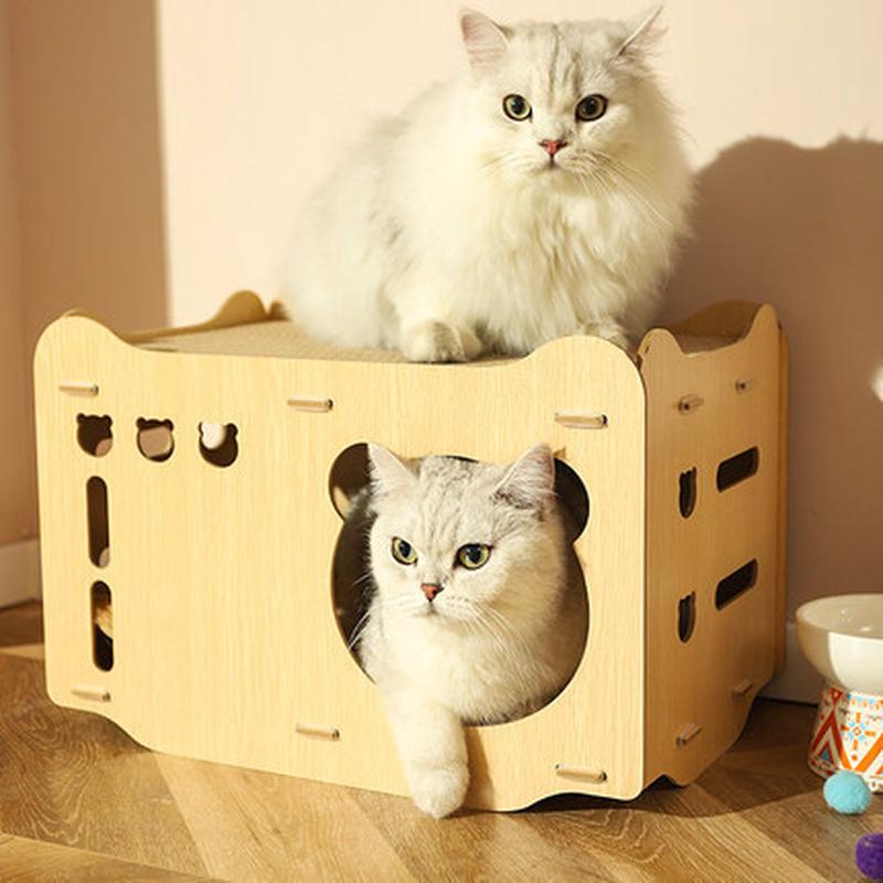 猫窝冬季保暖房子猫猫别墅多猫猫抓板猫屋四季通用冬天双层猫咪窝