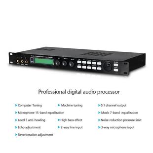 gax 音频防啸叫dsp前置专业处理器ktv数字混响器卡拉ok x5升级版