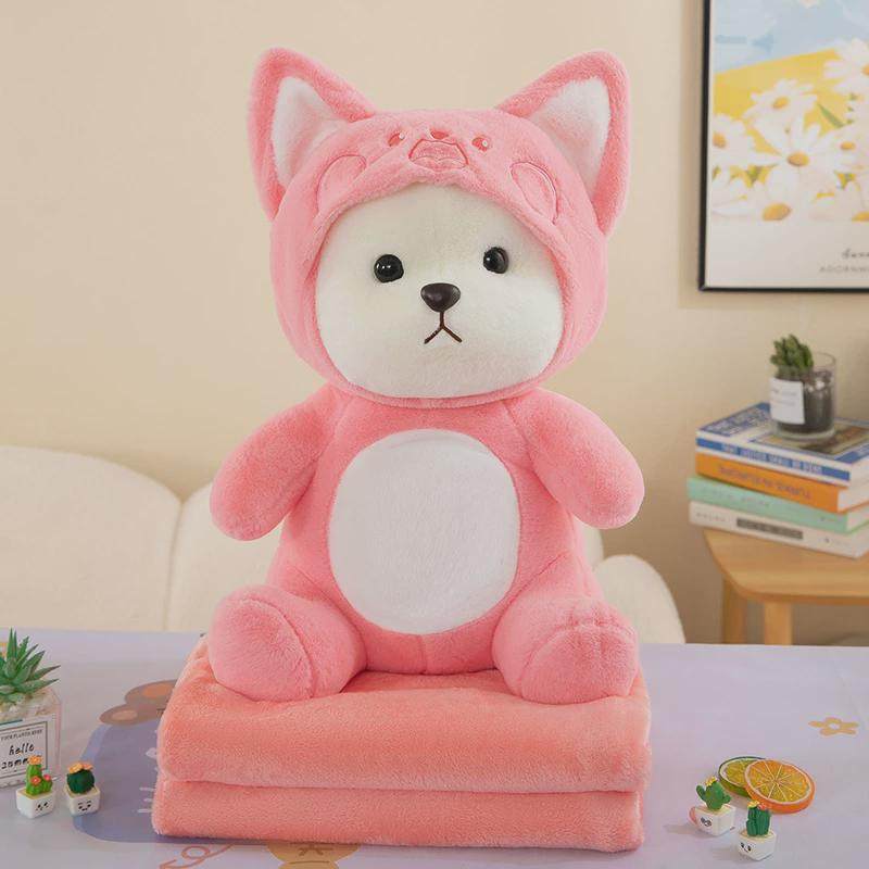 卡通可爱变身彩熊抱枕被子两用车载空调被靠垫二合一儿童午睡毯子,玩具/童车/益智/积木/模型,毛绒/玩偶/公仔/布艺类玩具,淘宝优惠券,粉丝福利购,淘宝优惠卷