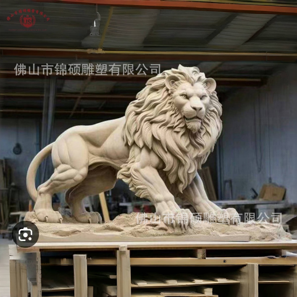 厂家供应欧式狮子摆件 酒店庭院雕刻装饰 树脂仿砂岩西方狮子雕塑