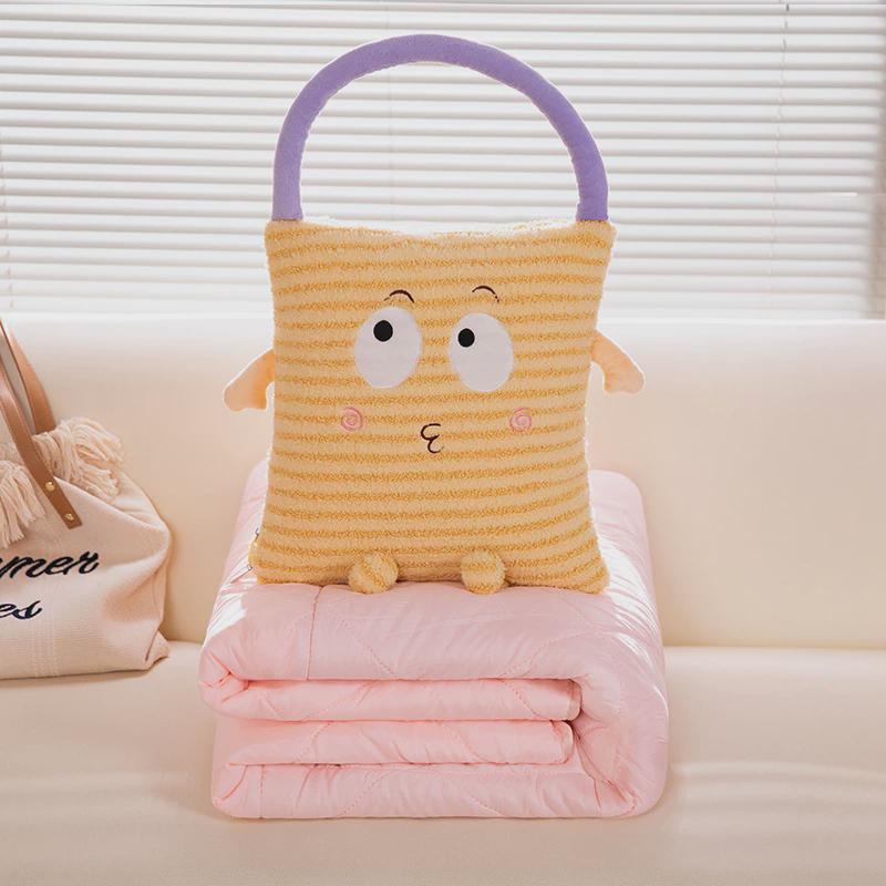 ins多巴胺大眼抱枕被子两用二合一办公室宿舍午休夏凉被便携被子