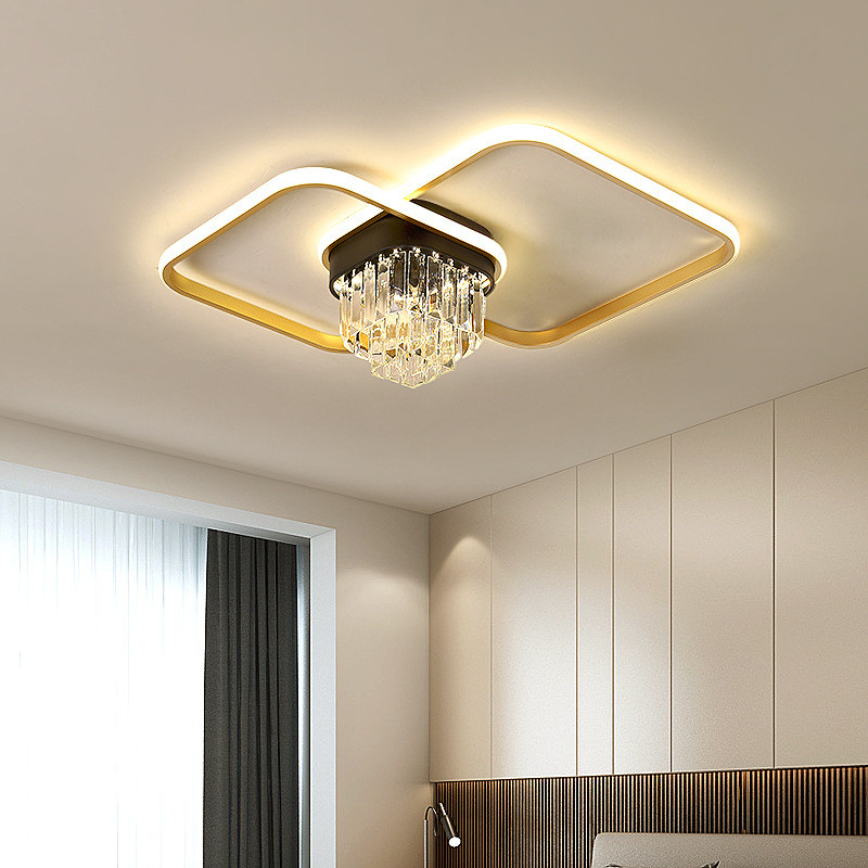 卧室灯2023新款现代简约大气家用吸顶灯创意圆形方形餐厅房间北欧