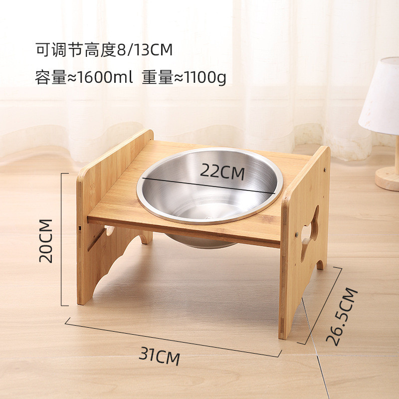 狗狗碗套装碗狗盆可调节防打翻高脚不锈钢狗食盆宠物餐桌宠物用品