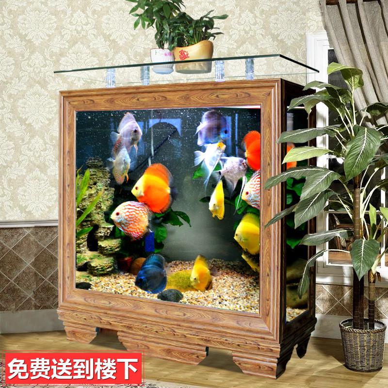 鱼缸水族箱欧式中式生态免换水客厅家用中型大型玻璃底滤金鱼缸