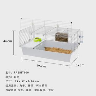 Ferplast飞宝兔笼豚鼠笼子荷兰猪豚鼠防喷尿大号双层豪华别墅家用