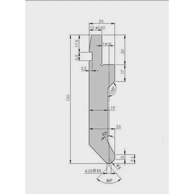 数控折弯机r模v模板料液压折弯机上下数控模具折板刀折弯上下刀