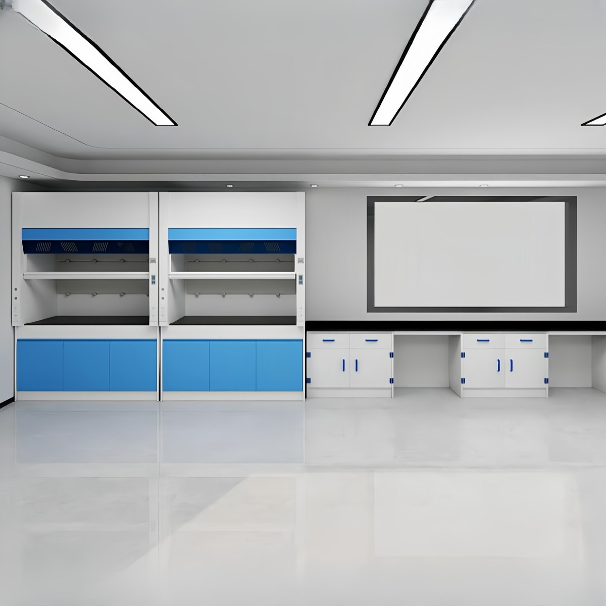 定制通风柜pp通风橱实验室抽风柜排风柜化验净气型通风柜厂家全钢