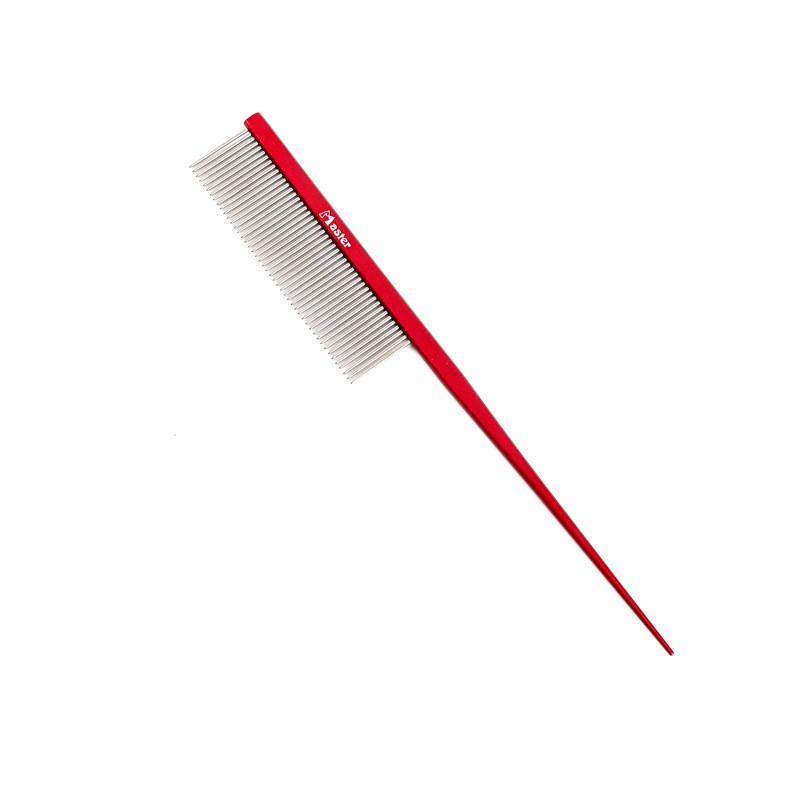 台湾master宠物尖梳铝柄梳a1猫咪狗狗美容排尾分线梳专业扎毛排梳