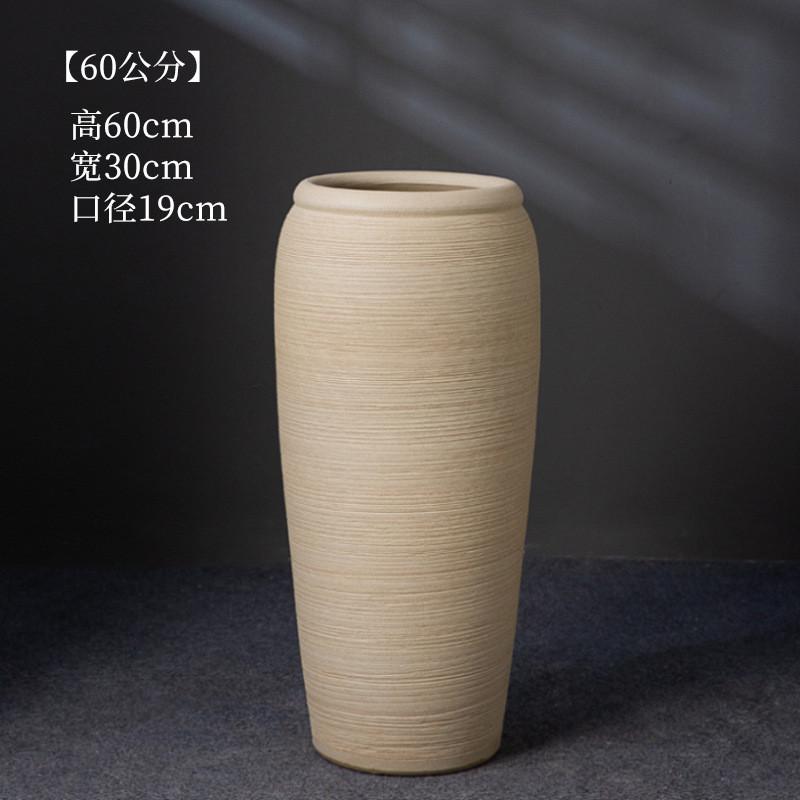 景德镇装饰寂风陶瓷大花瓶落地摆件客厅插花中式居家侘高款土陶罐