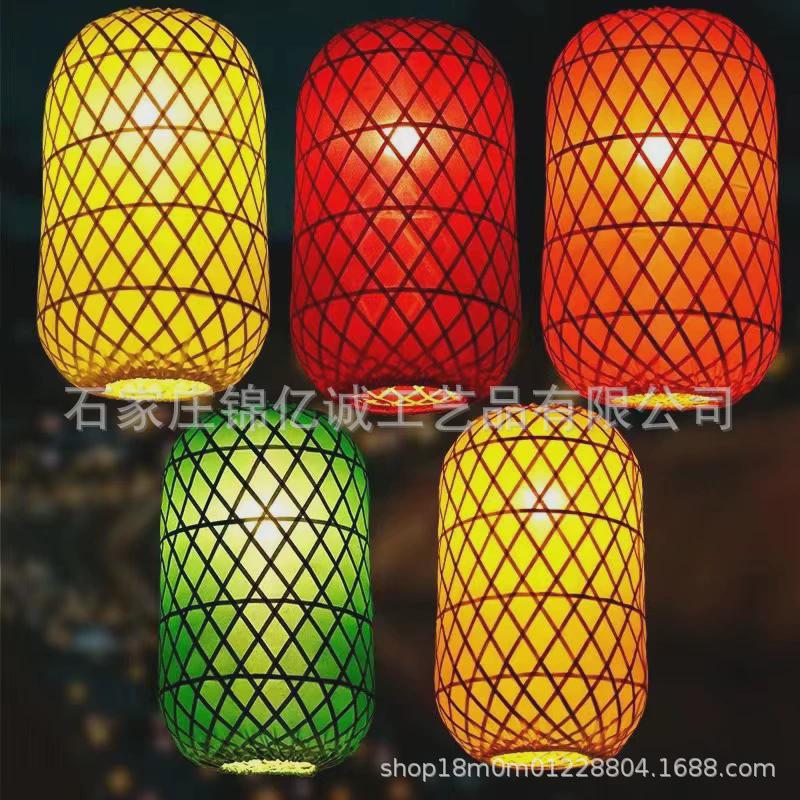 中秋国风灯笼广告印字日式竹子竹编餐厅茶楼火锅饭店中式装饰复古