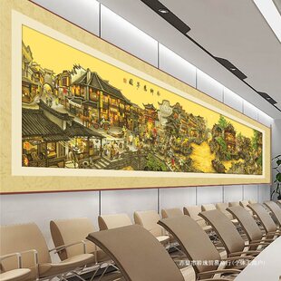 南乡旧梦图十字绣新款线绣大气客厅名画风景满绣手工刺绣