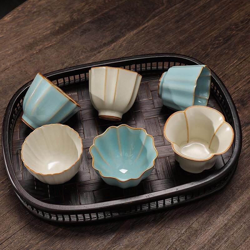 琨德汝窑开片茶杯主人杯单杯陶瓷个人专用品茗杯功夫茶具单个茶碗