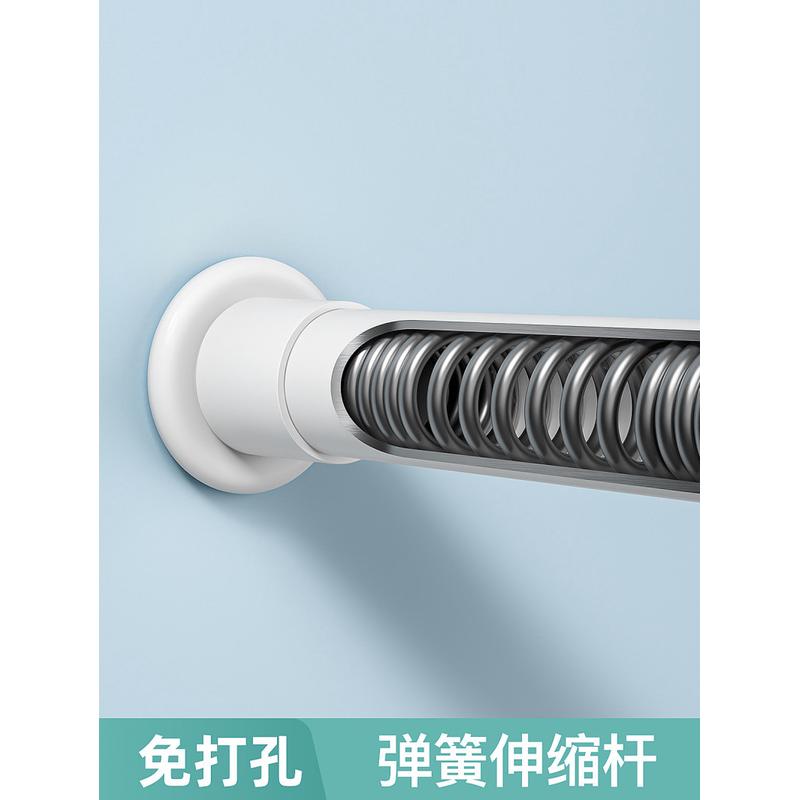eq4f小窗帘卧室遮光布免打孔安装窗帘杆一整套遮新款飘窗遮阳简易