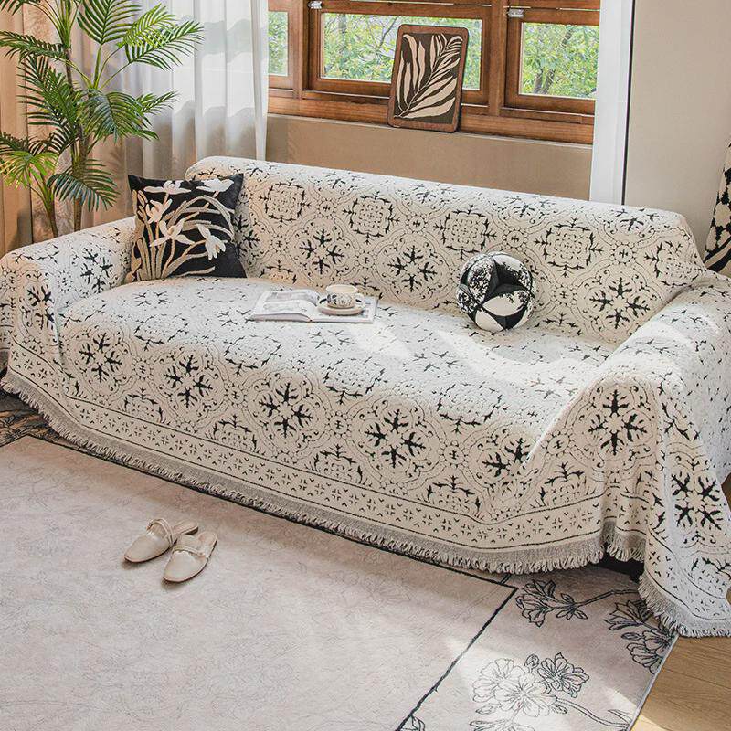 复古法式沙发巾全盖套罩2024新款轻奢高级感雪尼尔沙发盖布秋冬毯