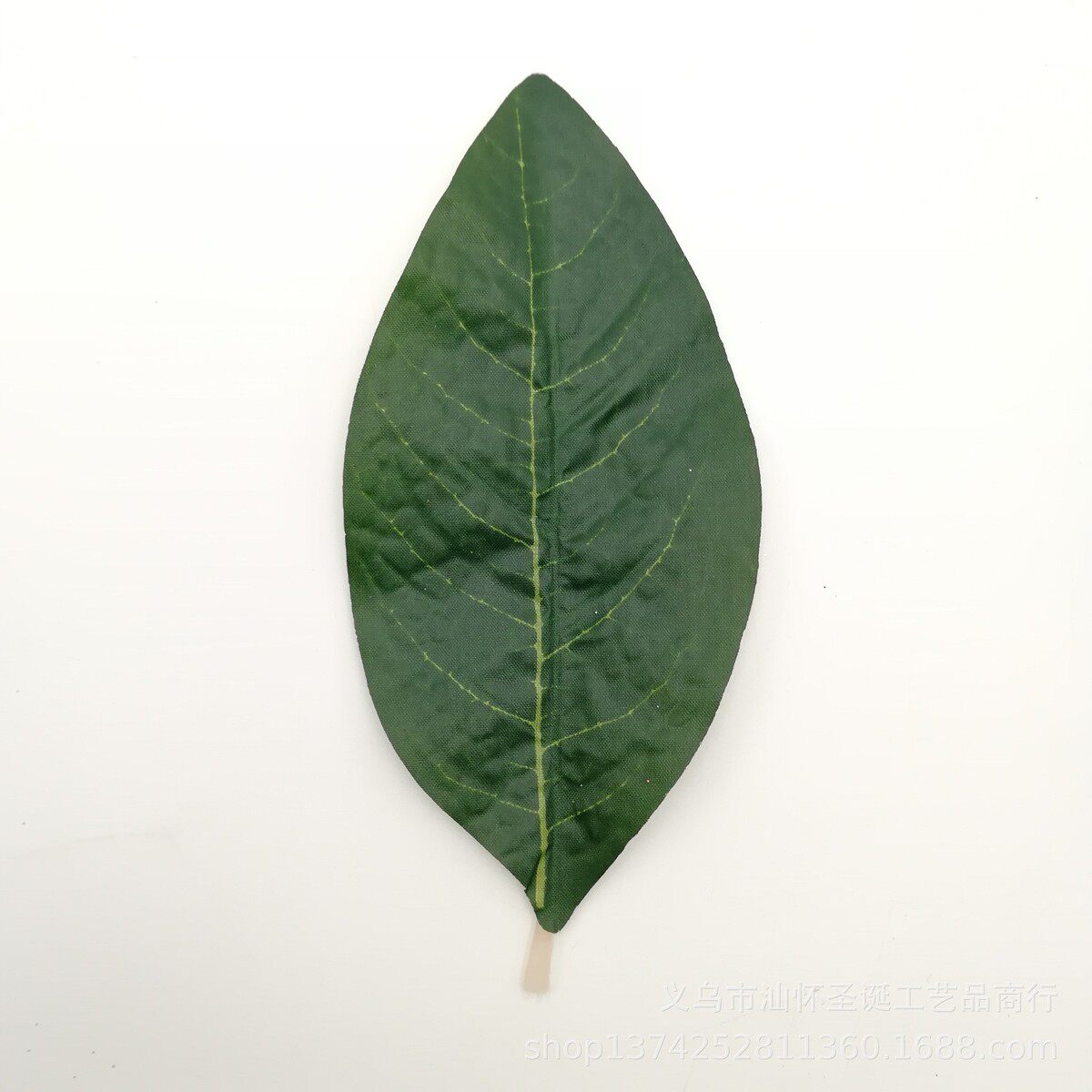 婚庆花仿真植物仿真玉绿色单片兰叶丝印叶仿真玉兰花配件叶子