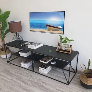 北欧迷你铁艺电视柜轻奢简易小户型简约现代超窄极简客厅卧室地柜