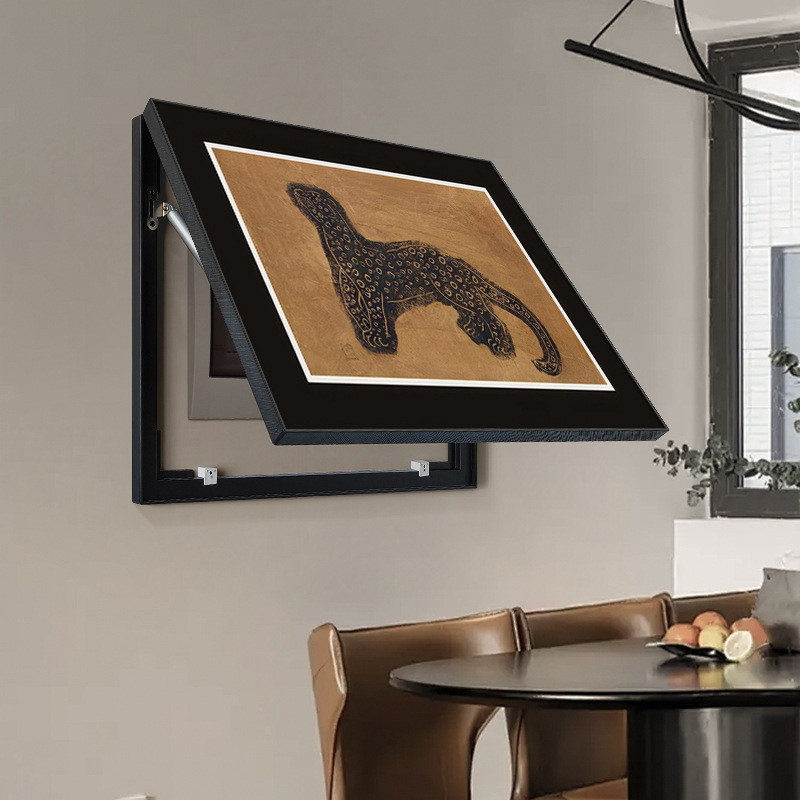 2025新款金钱豹中古风电表箱盒装饰画法式复古电箱网线盒遮挡挂画