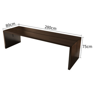 严选侘寂办公室泡茶桌禅意中式茶桌椅组合原木大板桌实木功夫茶台