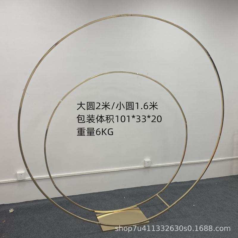 新款架子圆环拱门大型铁艺背景花门户外草坪圆形婚礼道具圆婚庆