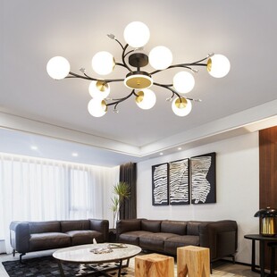 led简约现代 魔豆水晶北欧风格 轻奢客厅灯新款 卧室吸顶灯创意个性