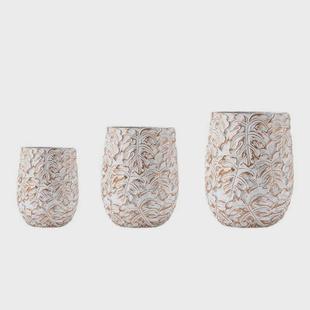 创意北欧浮雕圆形水泥花盆绿植盆栽花器客厅阳台绿萝龟背竹大花盆