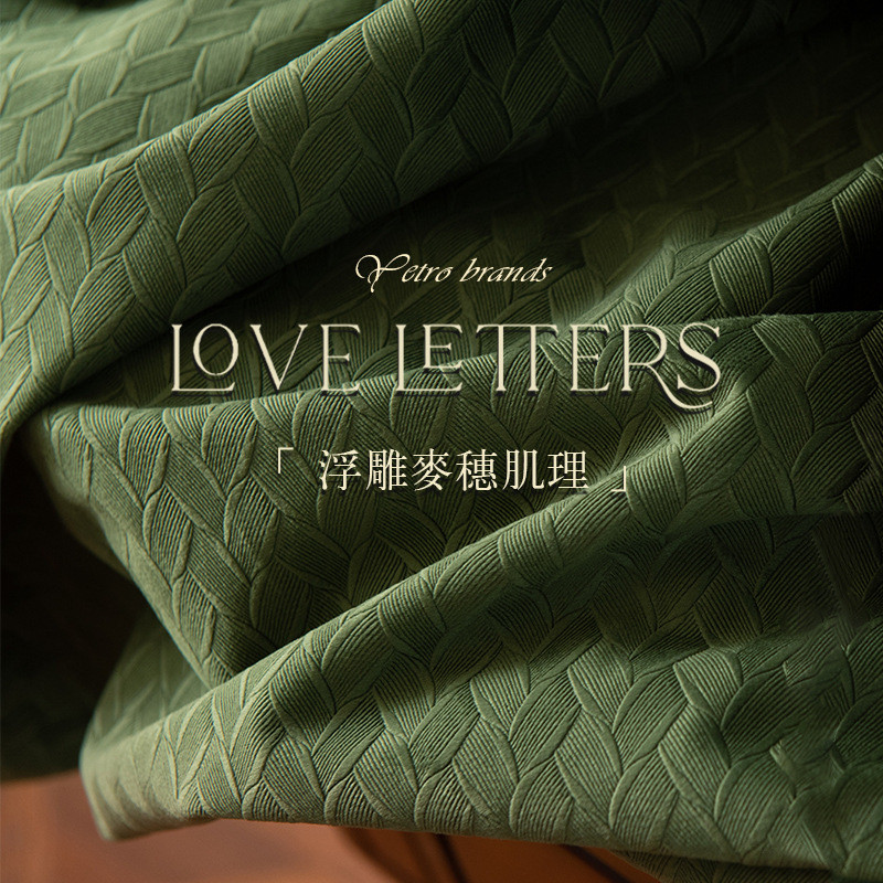 10n2024年新款美式法式复古轻奢卧室加厚橄榄绿客厅布帘遮光丝绒