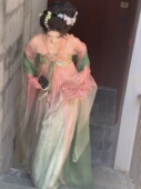 汉服女2025新款 古风日常可穿夏 仙气飘逸一片式 唐制齐胸襦裙大袖 衫