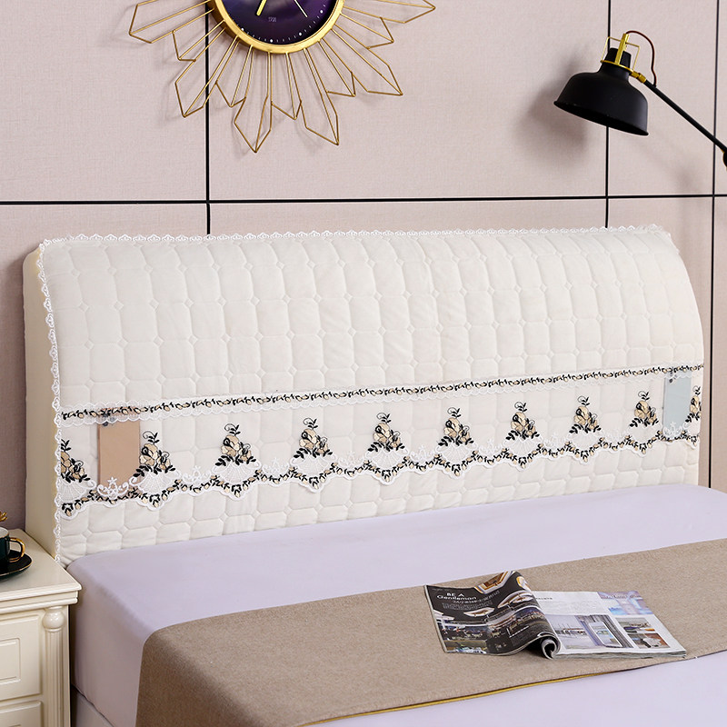 绒布加厚床头靠床头罩布艺全包夹棉套垫防尘保护套加厚简约现代,居家布艺,床头罩,淘宝优惠券,粉丝福利购,淘宝优惠卷