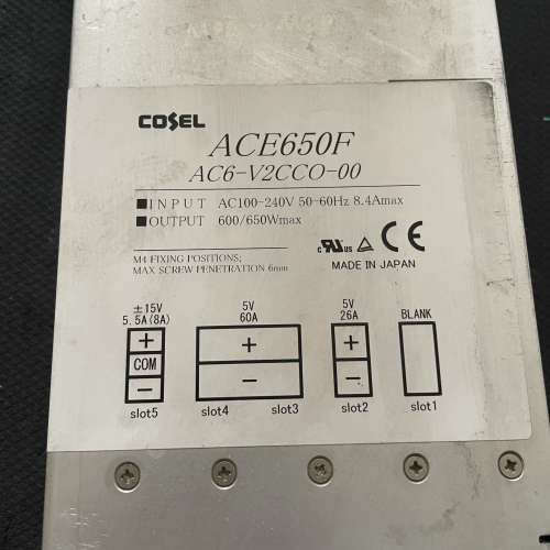原装拆机COSEL电源ACE650F/AC6-V2CCO-0
