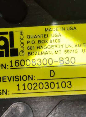 Quantel Big Sky激光器，型号16008300-