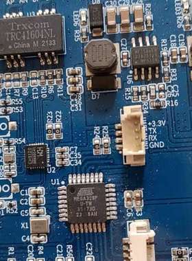 mega328p在板83个，ch91214个，