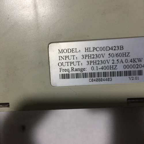 拆机变频器HLPC00D423B测试好。