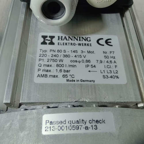 德国进口HANNlNG汉宁PN80S-145循环水泵，电压2